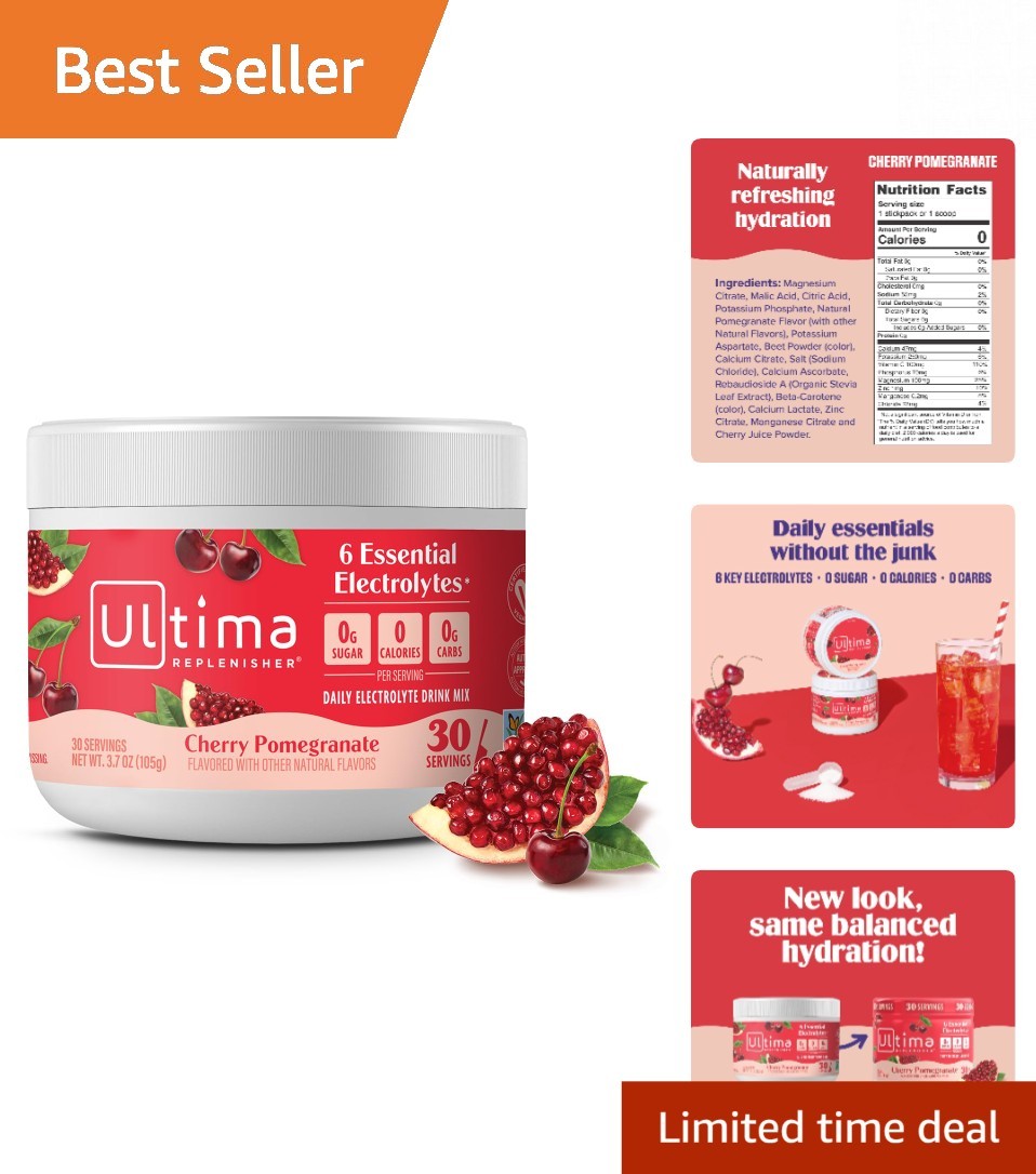 Refreshing Cherry Pomegranate Electrolyte Mix – , Gluten-Free, 30 Servings