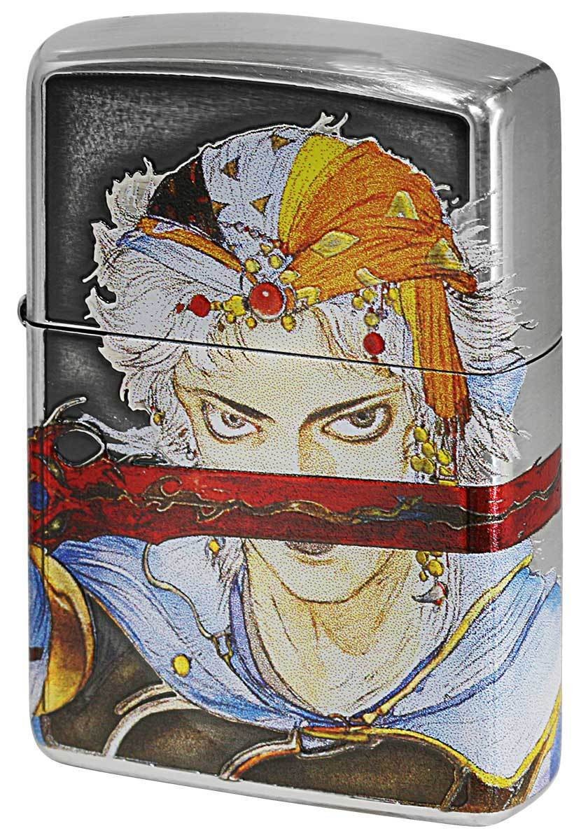 Yoshitaka Amano Zippo Lighter Red Sword F2 049 Silver Used