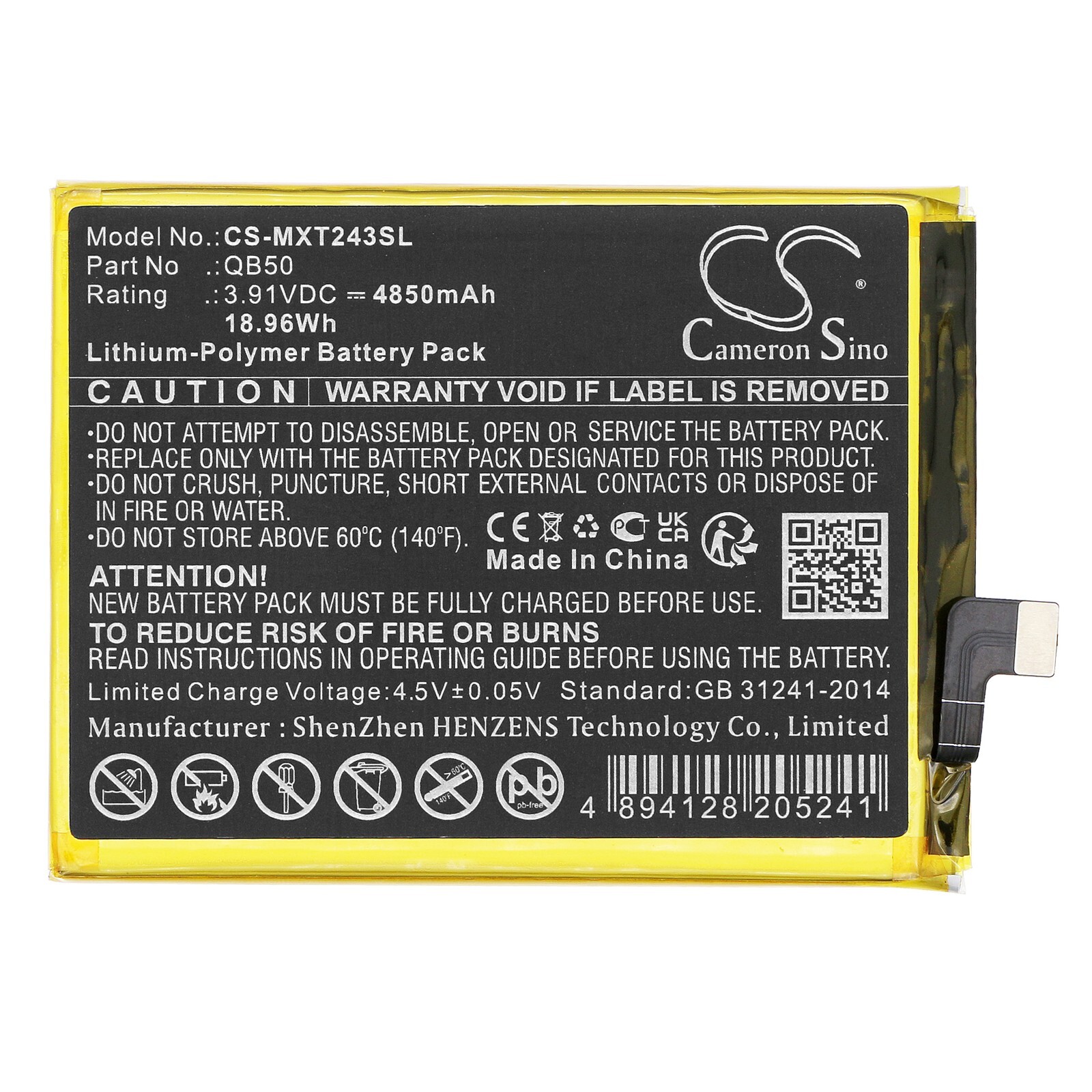 BATTERIE 4850mAh Type QB50 For Motorola XT2347 Moto G84 5G