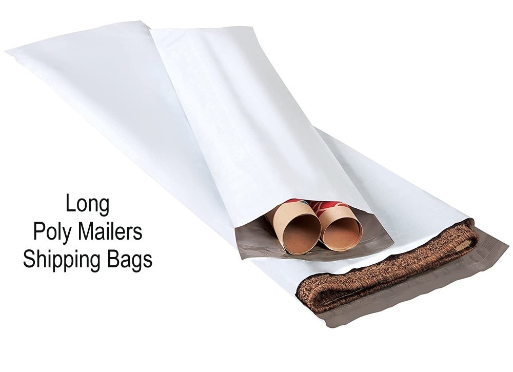 Long Poly Mailers 100  8.5”x39” Shipping Bags White (grey) Envelopes Packaging