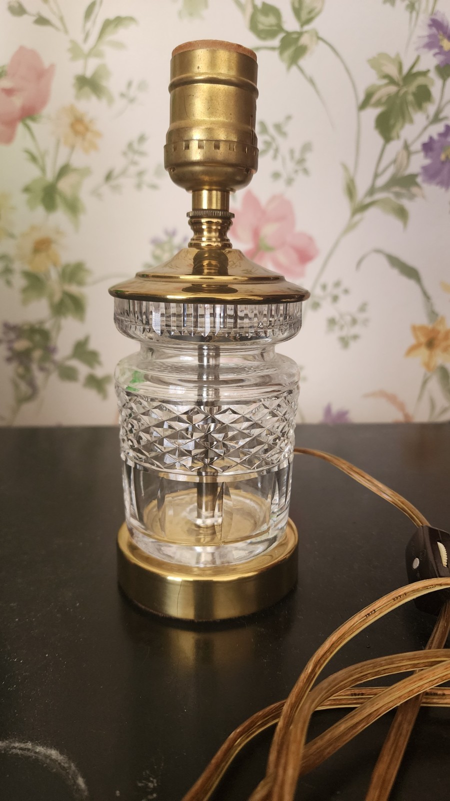 Waterford crystal biscuit jar lamp