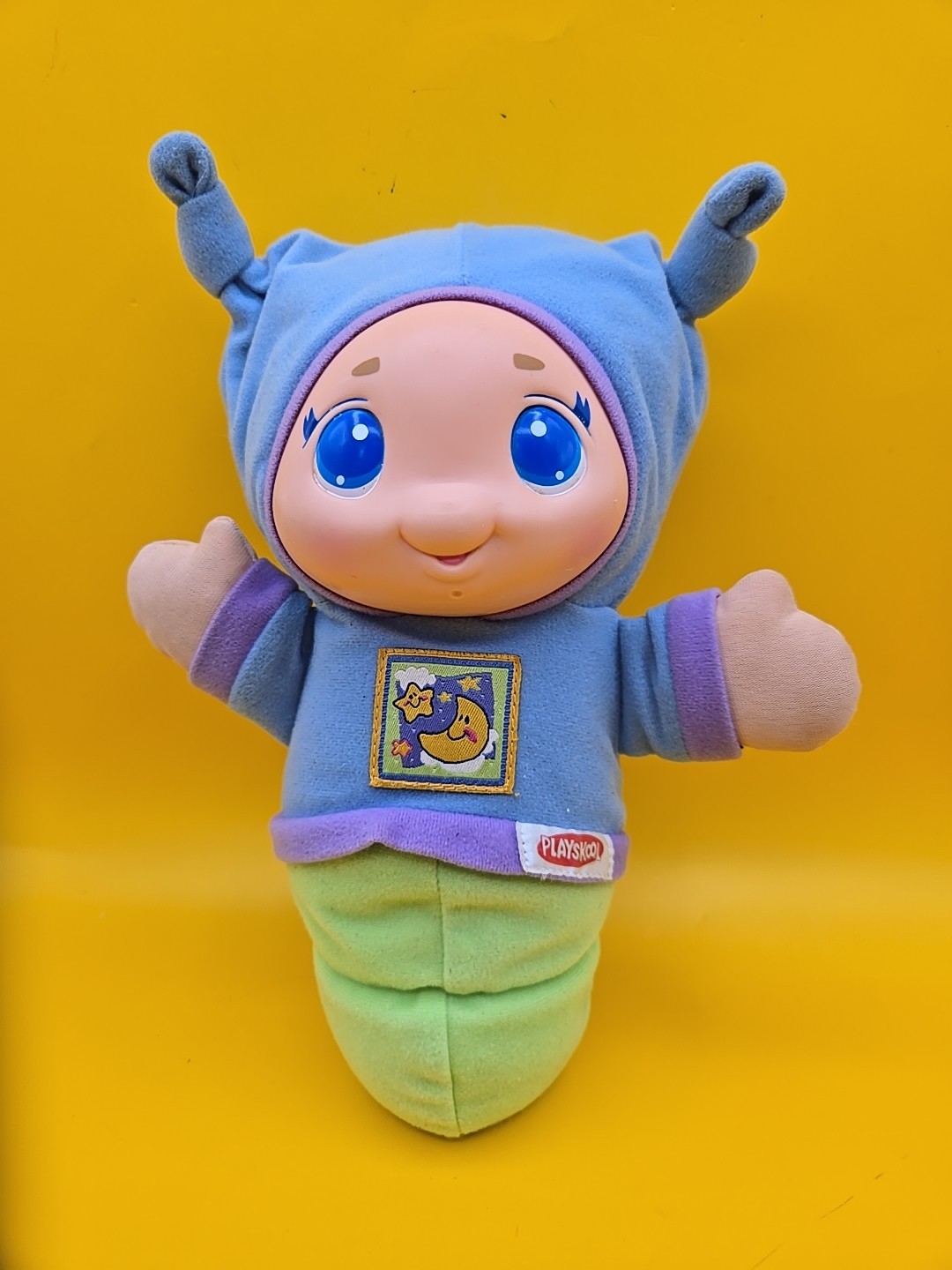 Glow Worm Playskool Glo Worm Light Up Musical Lullaby Soft Toy 2005 Tested Works