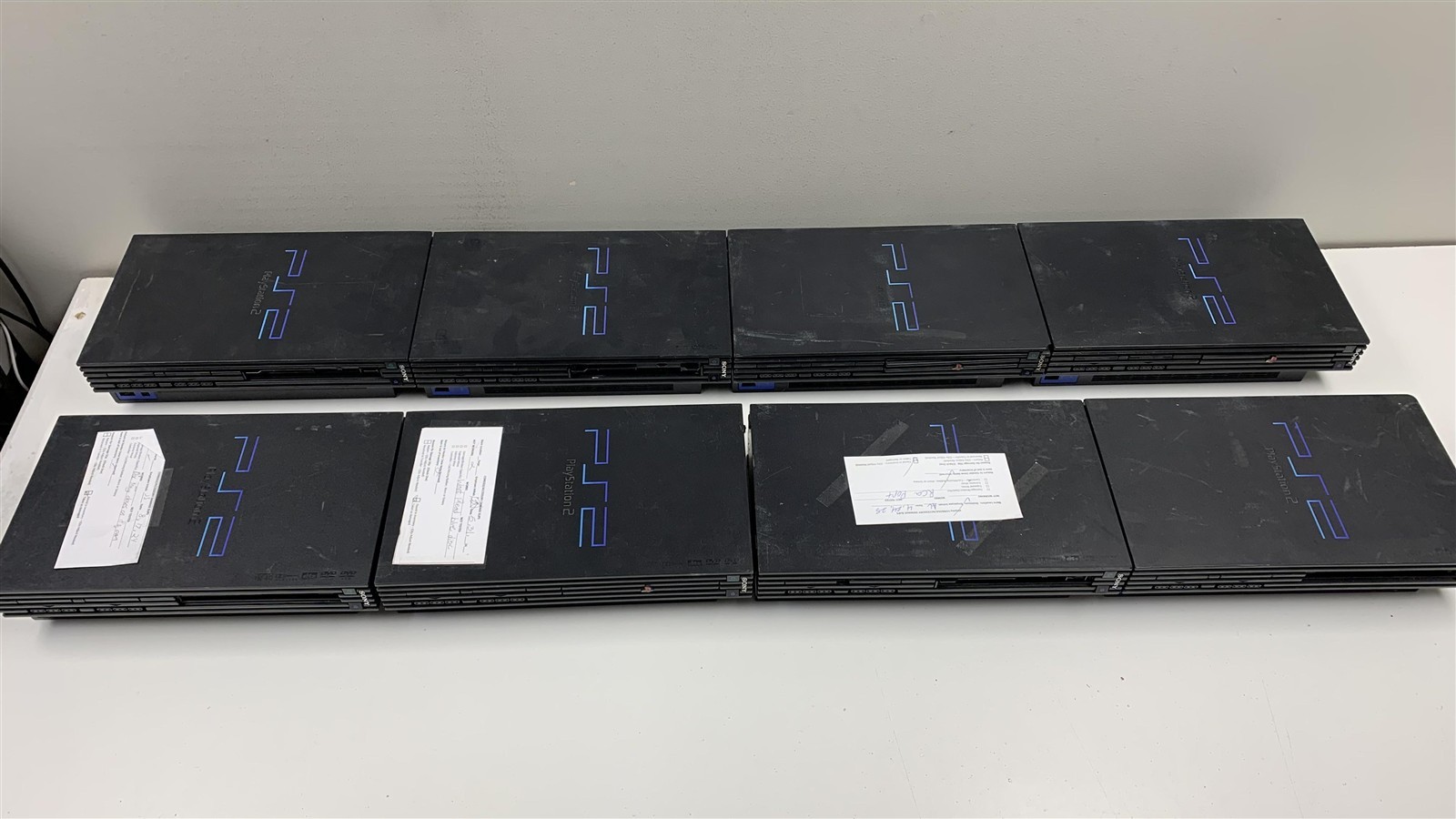 Lot of 8 Sony PlayStation 2 PS2 Consoles (For Parts/Repairs) Damaged Not Working