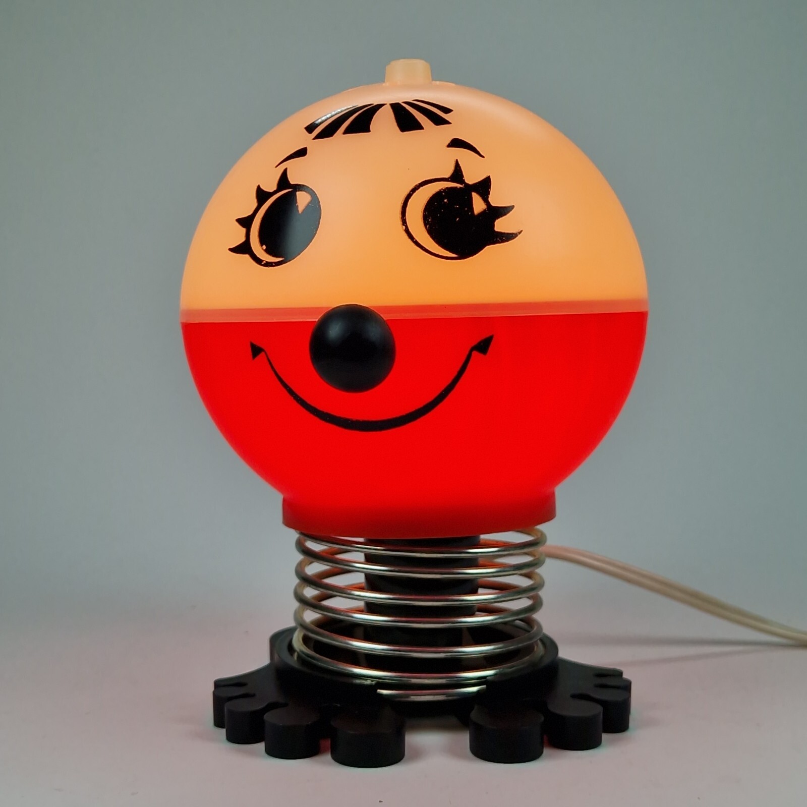Vintage Soviet NOS Funny Smiling Globe Desk Lamp 1985 USSR Space Age Retro Gift
