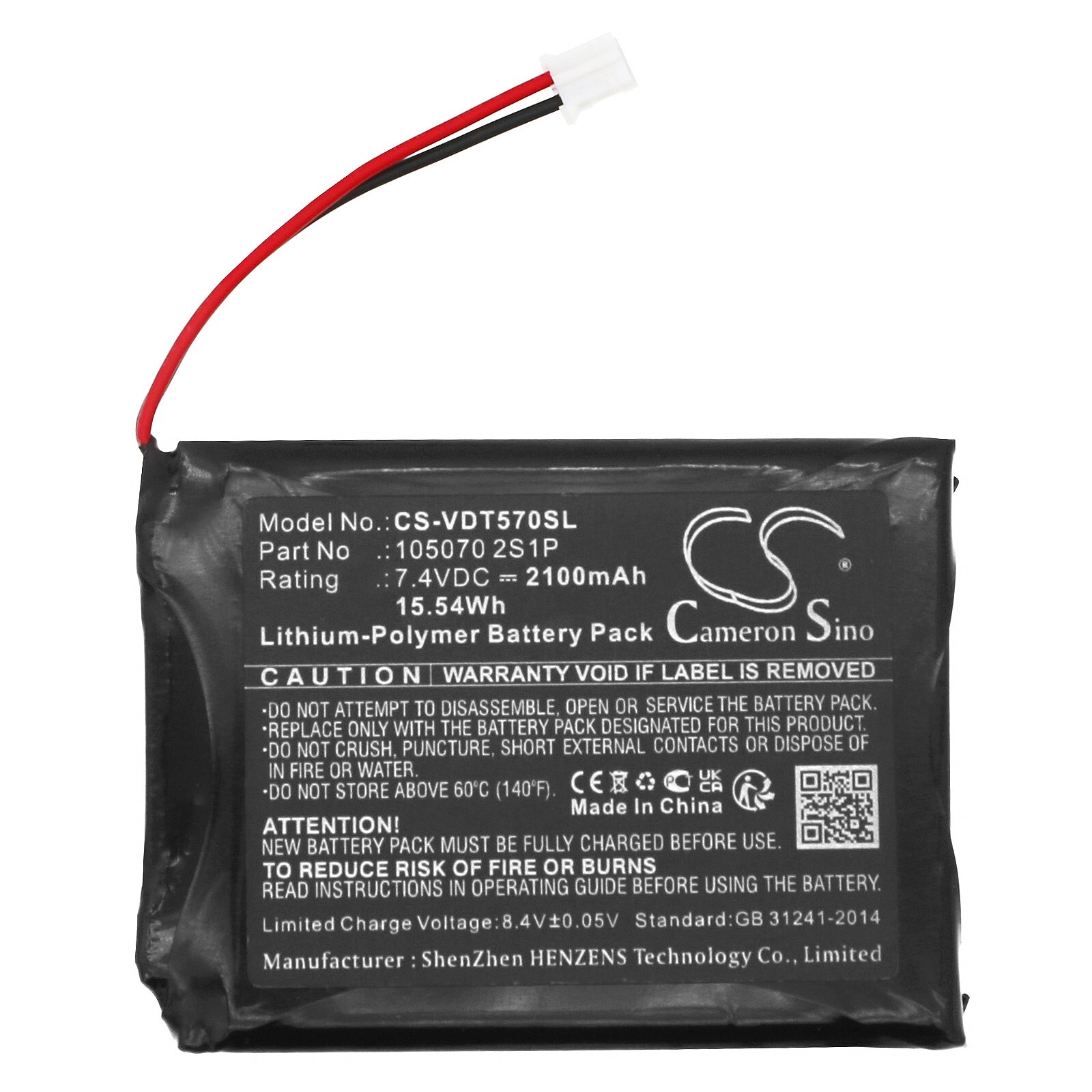 BATTERIE 2100mAh 105070 2S1P For QWIK SENSOR T47000 T48000 T57000 TPMS Tool