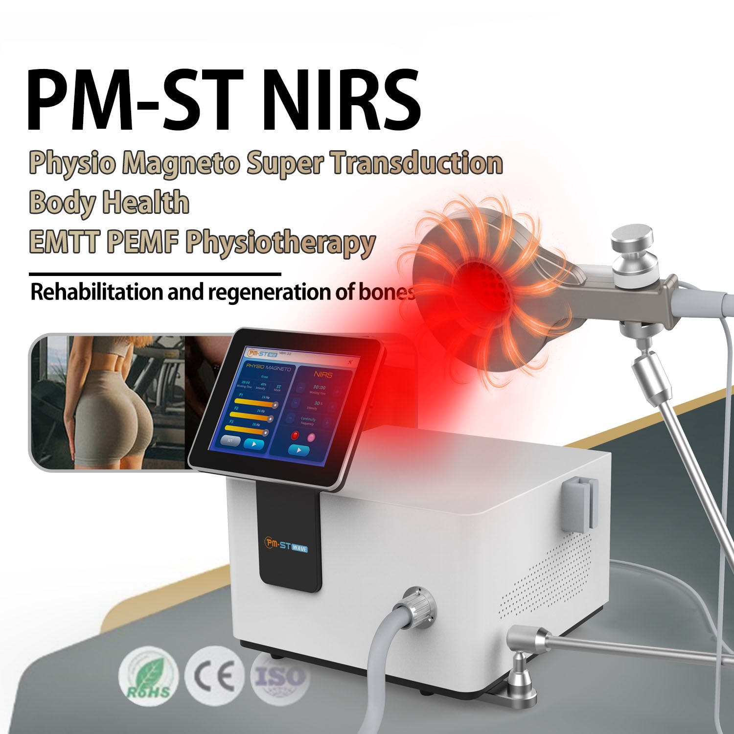 PMST NIRS PEMF EMTT Physio Magneto Therapy Machine for Muscle Joint Pain Relief