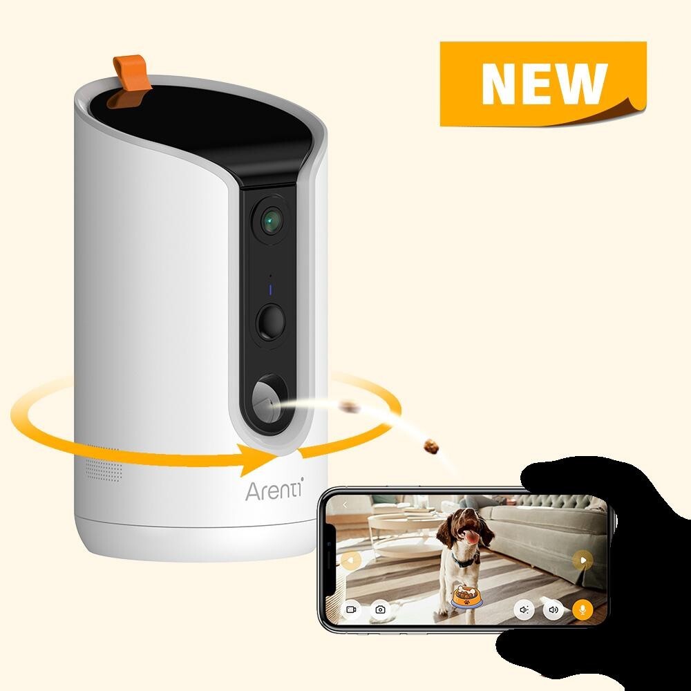 Arenti Dog Security Camera AI Motion Detection Alexa Assistant Petcam 1T(F)