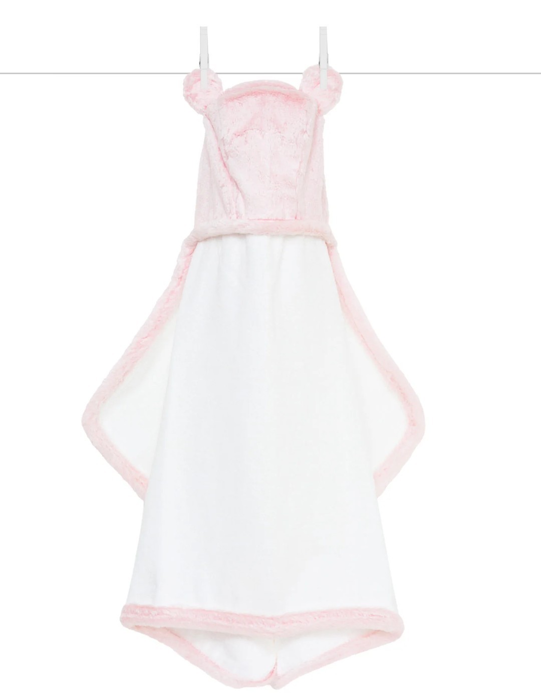 NEW ~ LITTLE GIRAFFE ~ Pink Luxe Hooded Baby & Toddler Towel ~ Plush with Ears