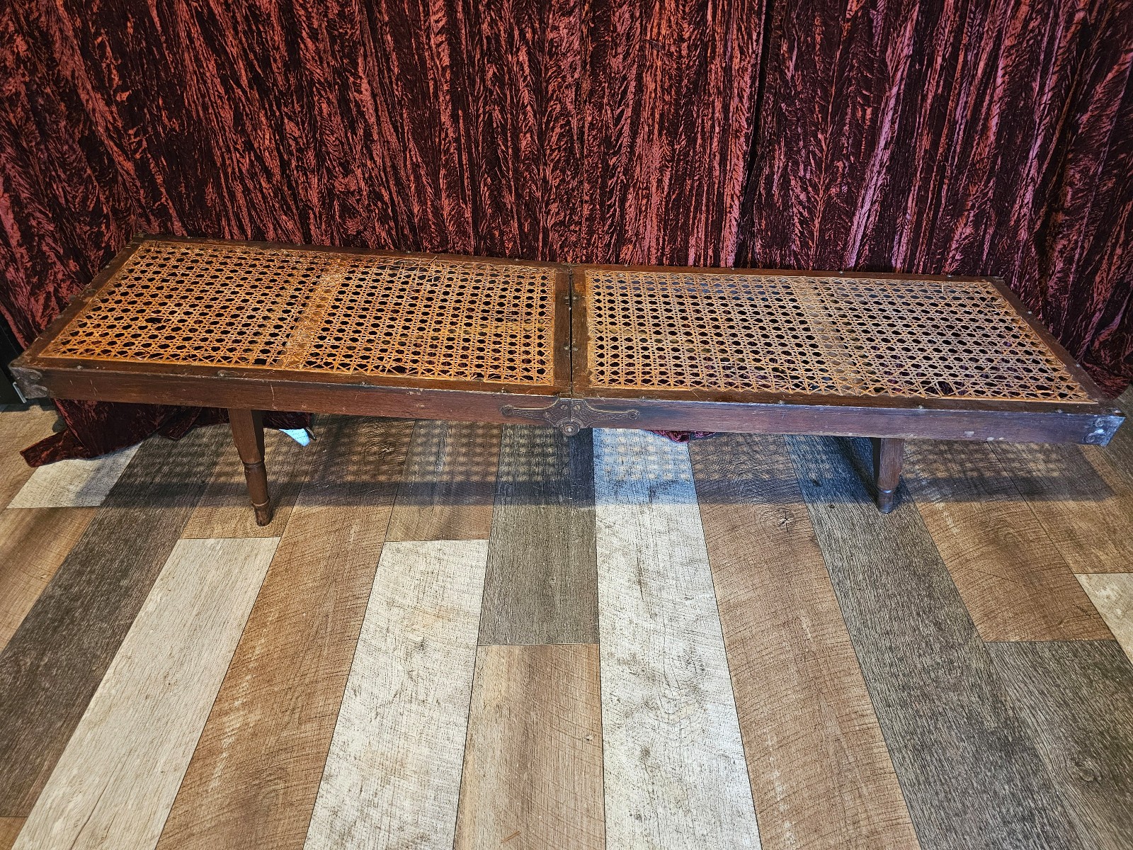 Antique Cooling Board / Embalming Table funeral caneing mortuary