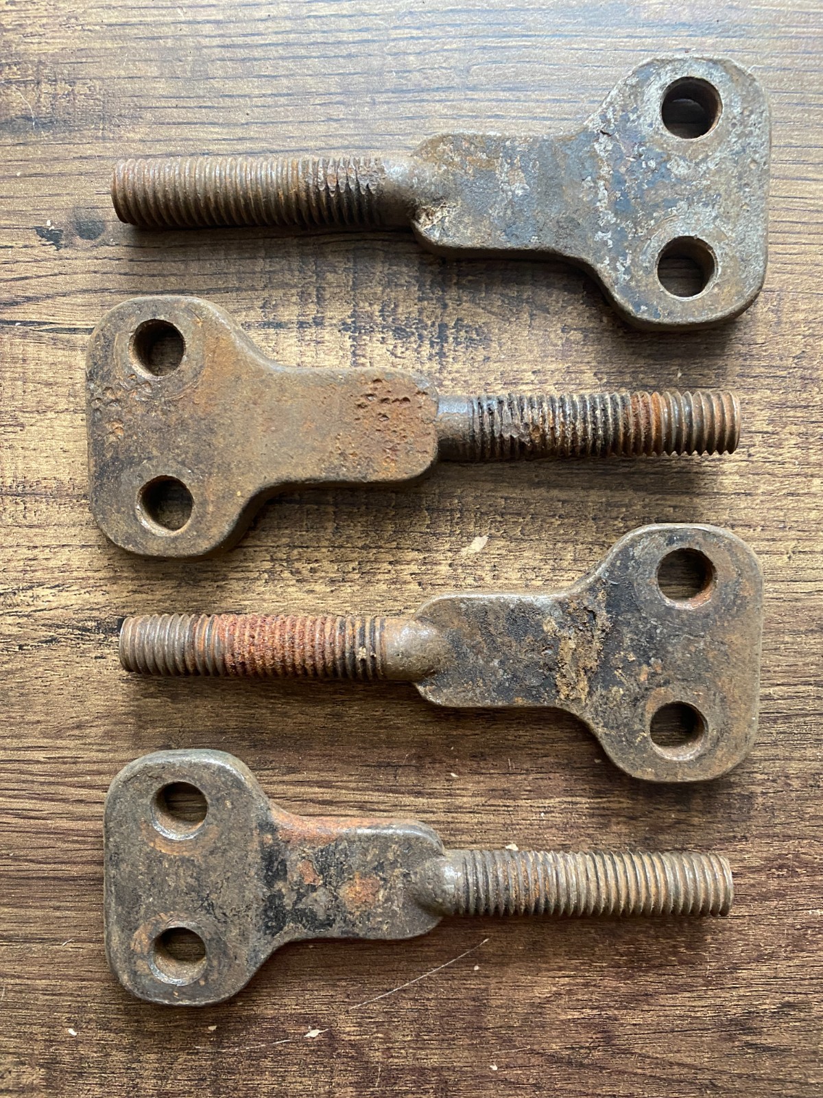 Antique Machine Part's Screws Decor - Rusty Metal Industrial Salvage - 5" x 2"