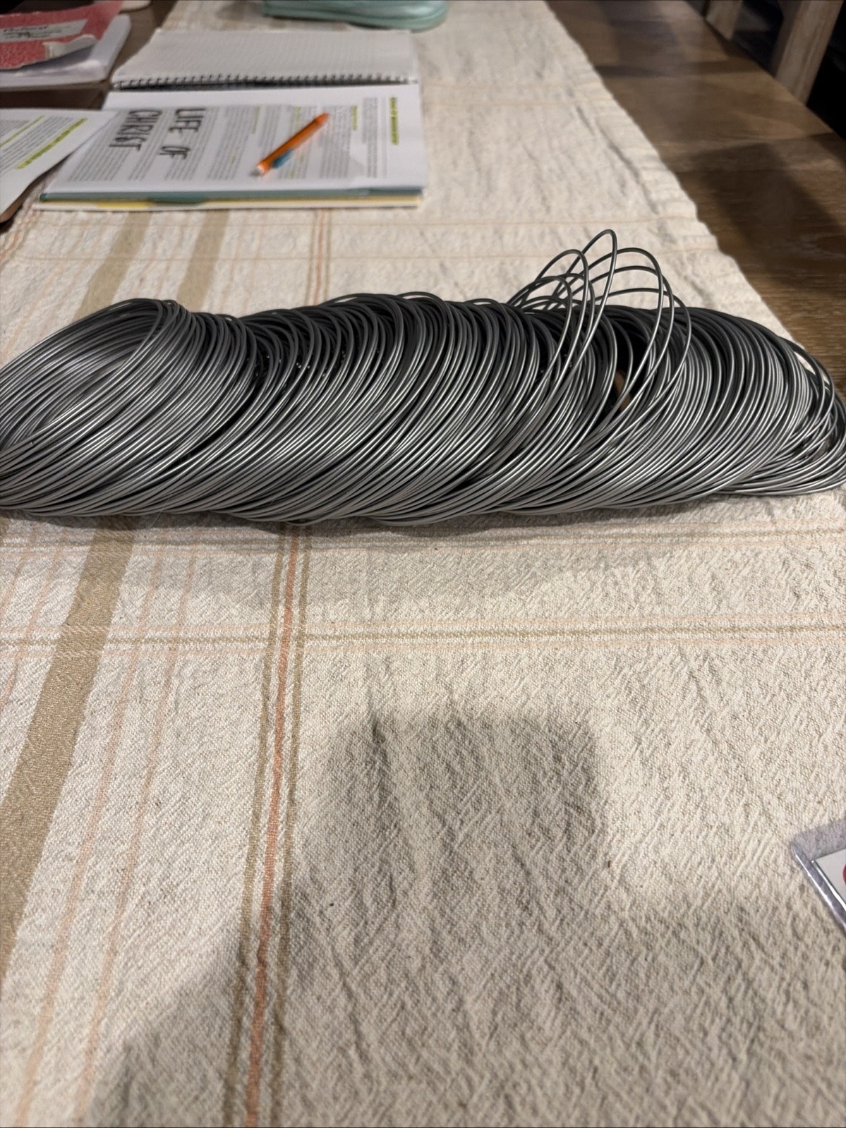 Tangled Spool Of Bambi Lab Filament Silver 250+ Grams