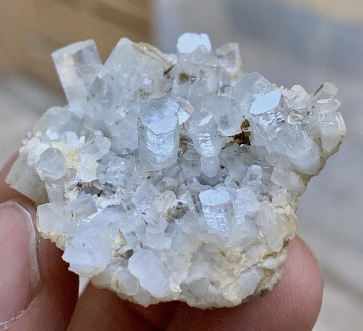 Beautiful Aquamarine Bunch With Mica  Specimen From Nagar Pakistan