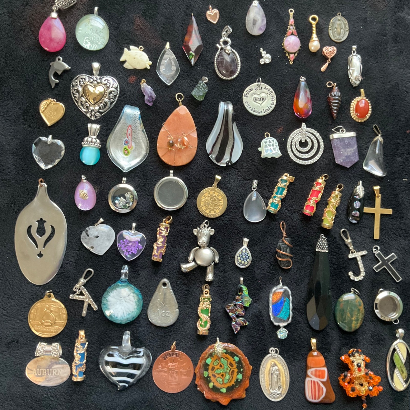 Mixed Jewelry Pendants, charms lot wearable 70 pieces