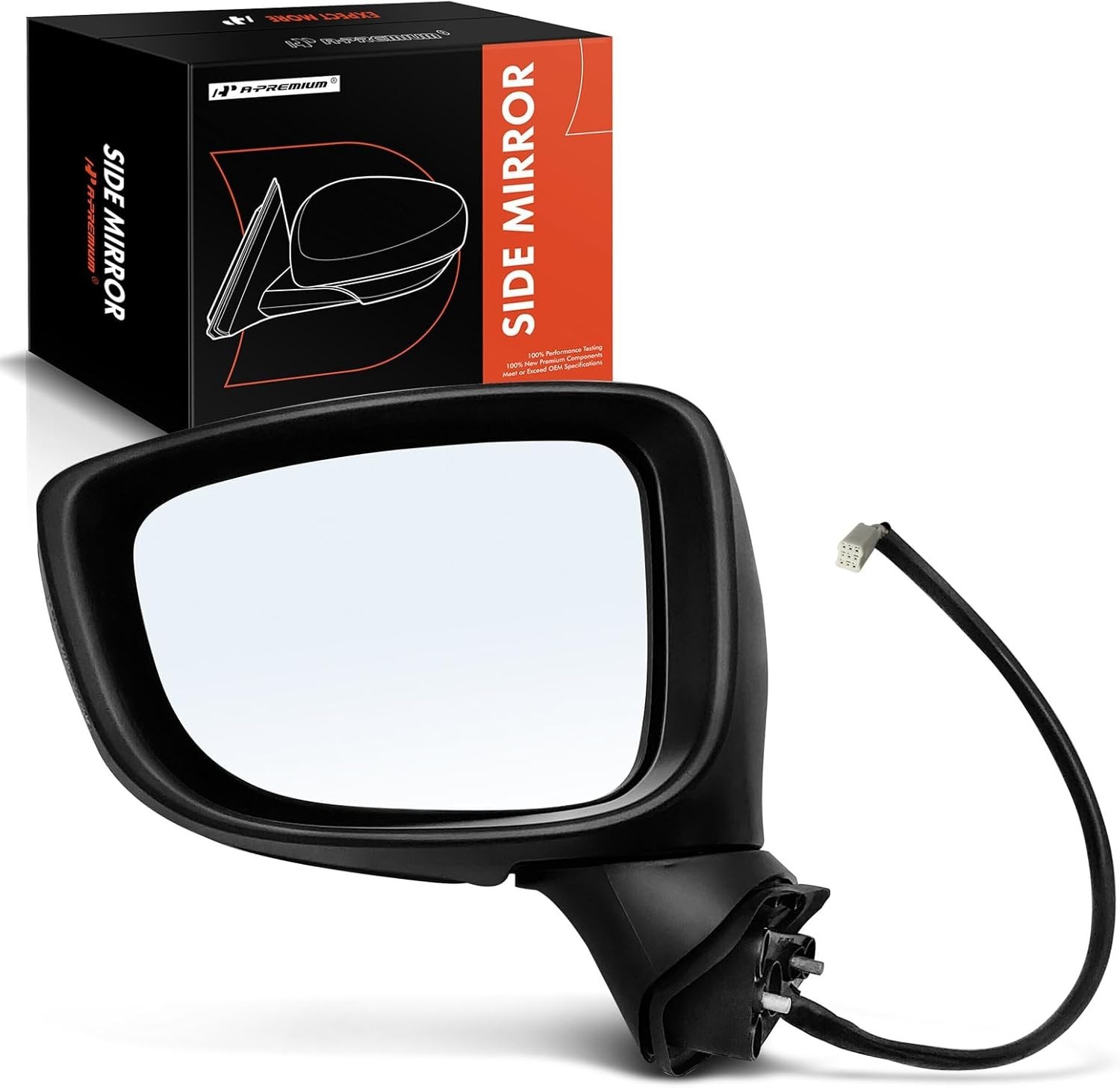 Driver Side Power Door Mirror - Compatible with Mazda 3/3 Sport 2014-2016 - Hea