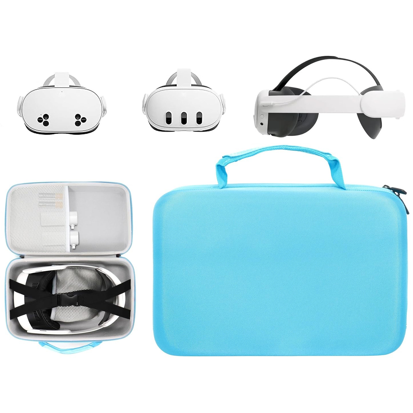 Hard Travel Case for Meta Quest 3 / 3S / Quest 2 VR Headset Protective Case