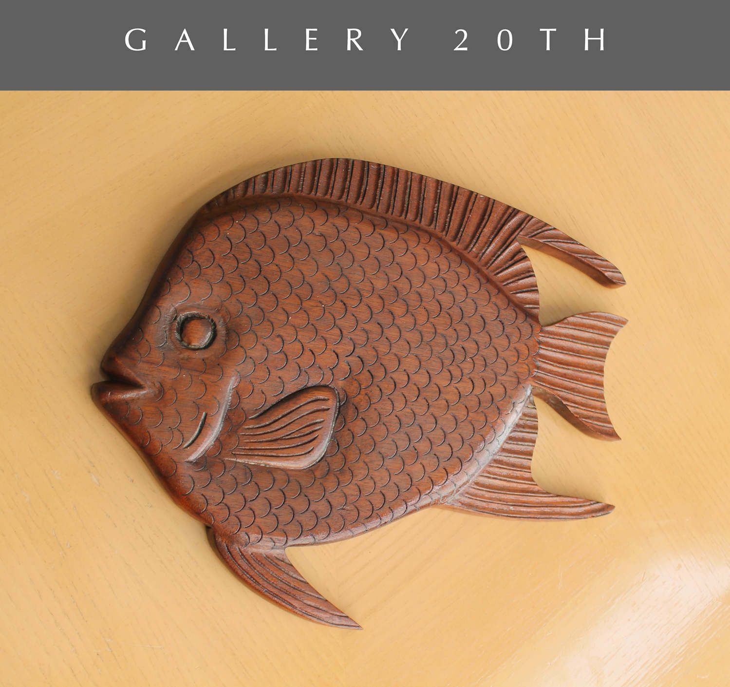 DELIGHTFUL! MCM WOOD FISH WALL ART! VTG ART ATOMIC AGE DECOR 50S 60S MID CENTURY