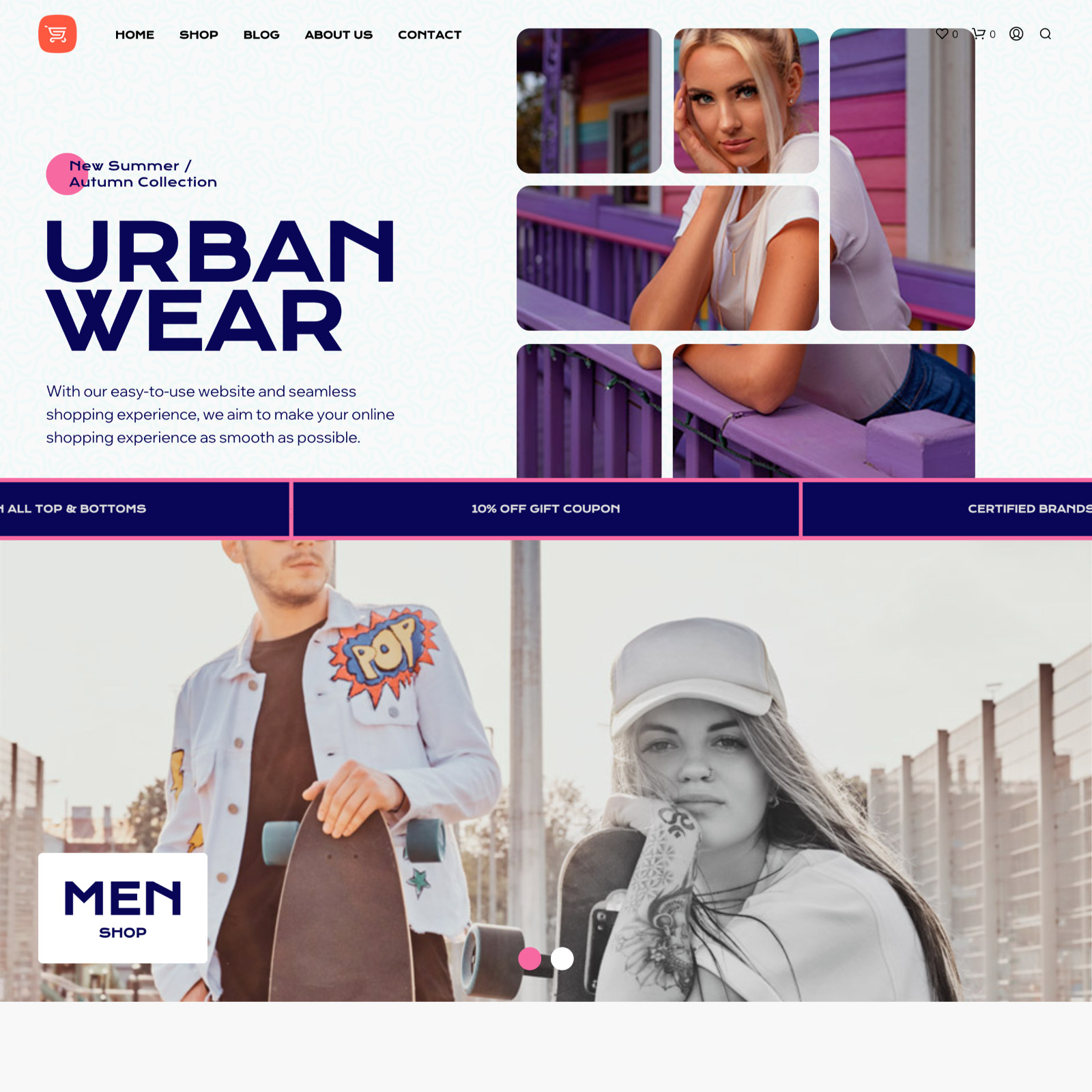 Urban Wear Website Design for Sale with Free VPS Web Hosting