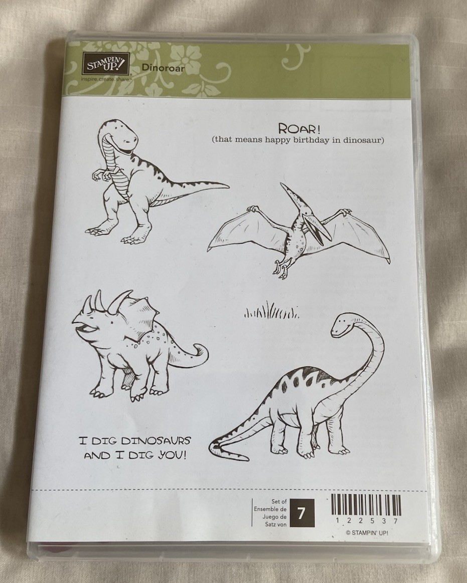 Stampin' Up! Dinosaurs - Dinoroar 7 Stamp Set - Scrabooking/Crafts