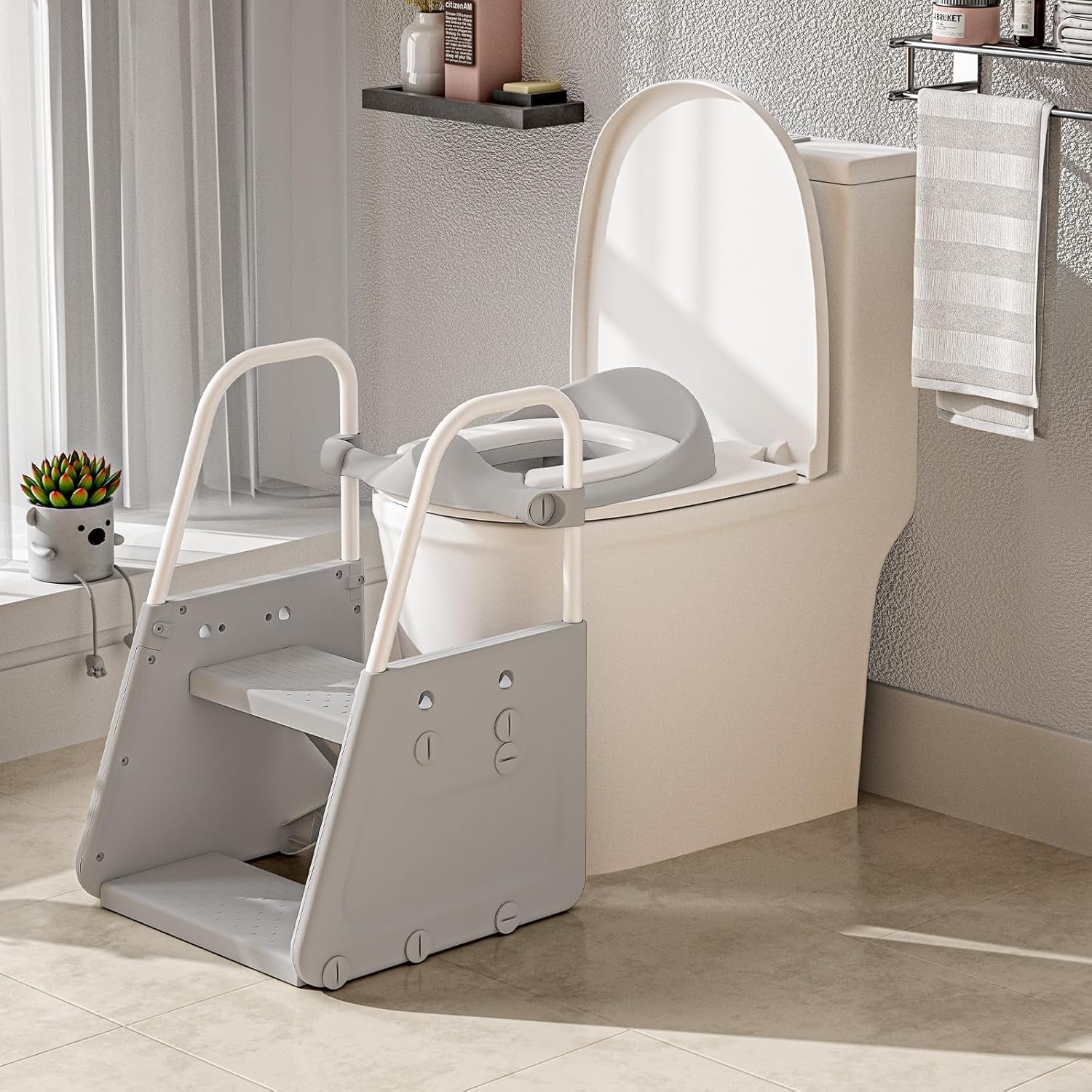 3 In 1 Potty Training Toilet Seat Toddler Step Stool Ladder Splash Guard 1-3 Y