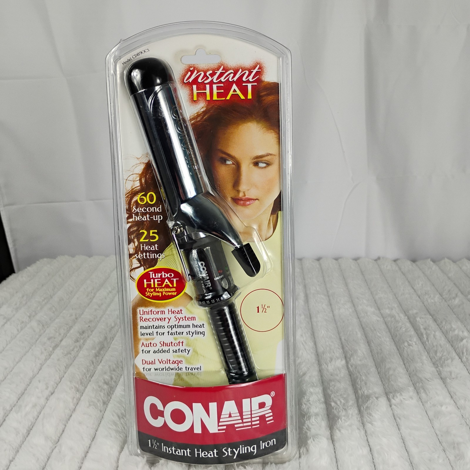 NEW Conair Instant Heat 1/2" Styling Curling Iron 25 Heat Settings CD80Qcs