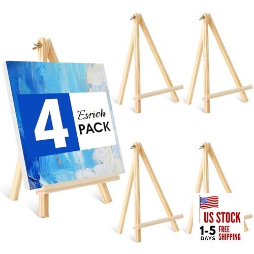  11.8In Wood Easels,Tabletop Painting Display Easels, Painting Party Easel, 