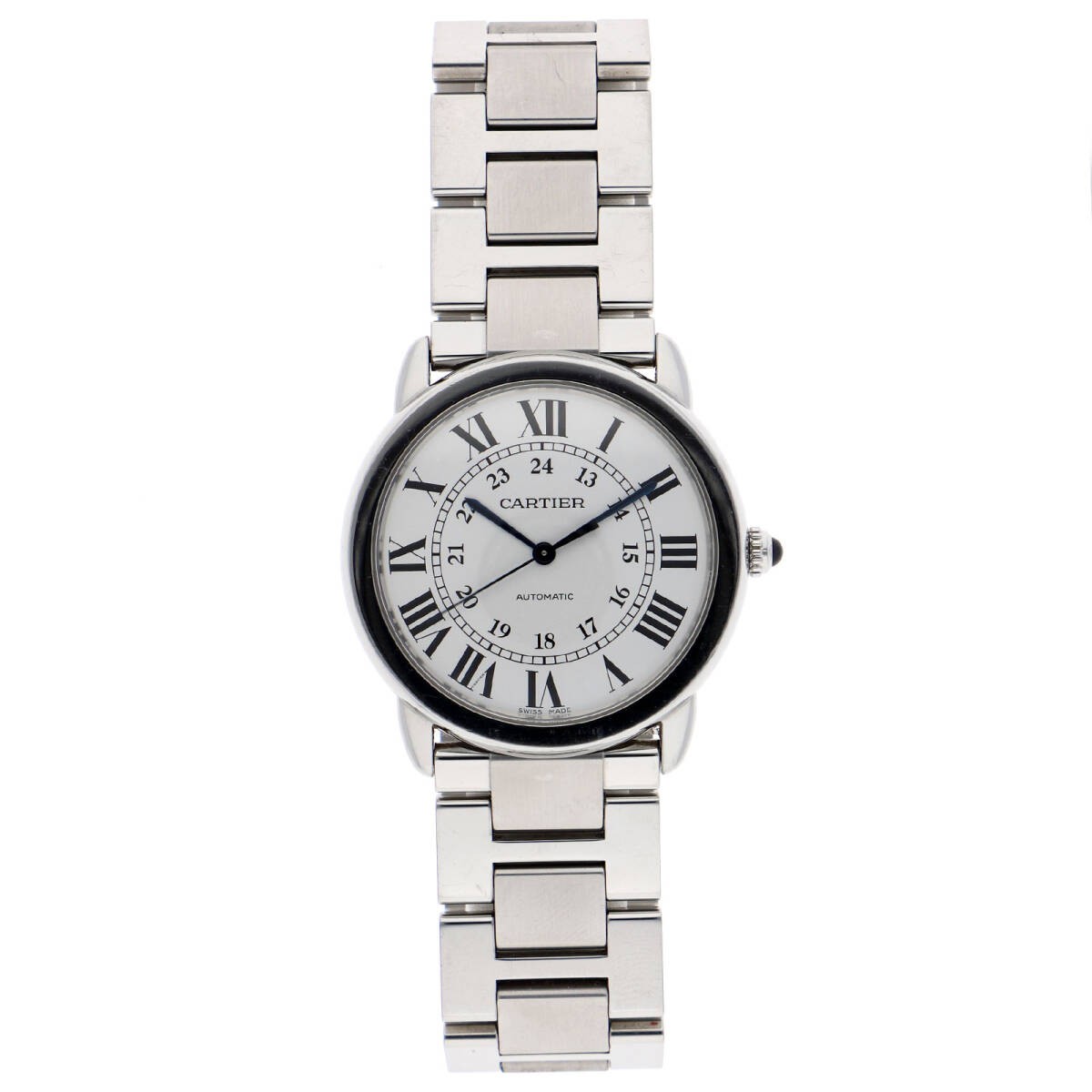 Cartier Rondo Solo CRWSRN0021 Silver Dial Stainless Steel Automatic Men's Watch