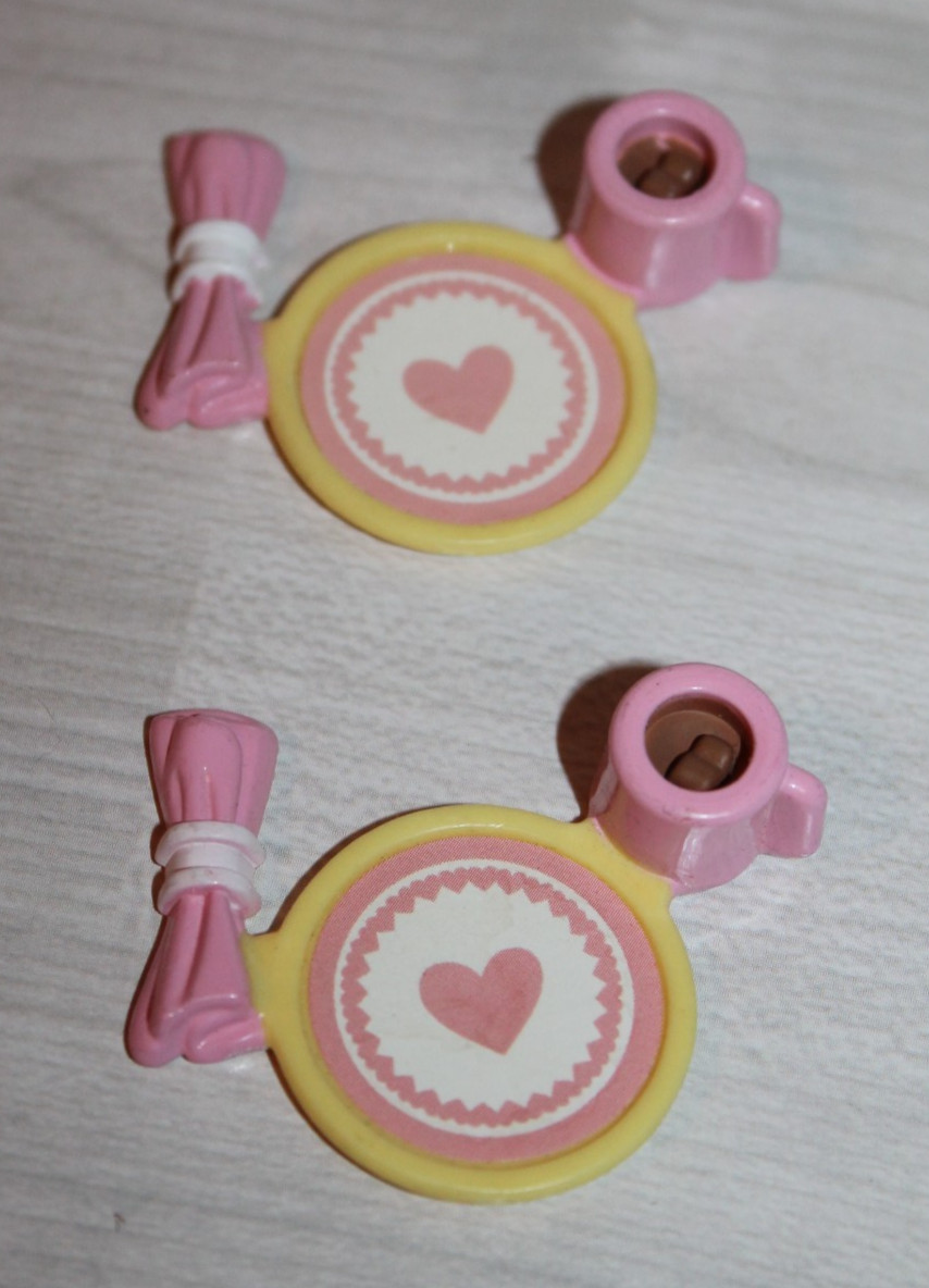 Fisher-Price Loving Family Dollhouse Dining Table Plate & Cup Sets Yellow & Pink