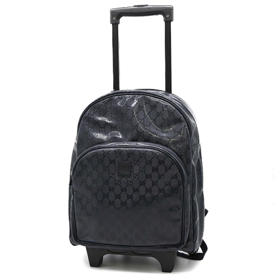 GUCCI Imprimé Travel Business Carry Bag Suitcase Black Leather 45x34x15cm