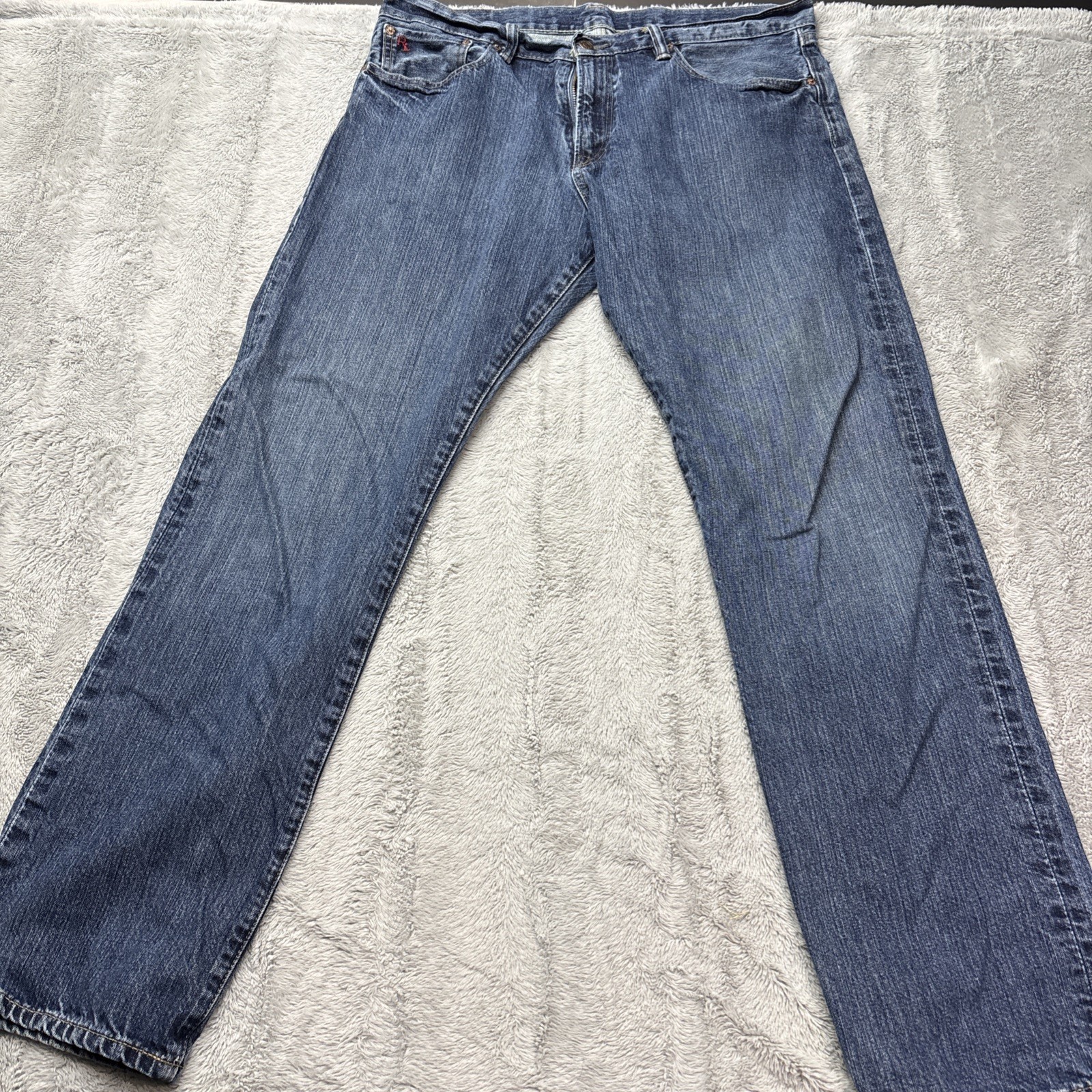 Vintage 90s Polo Ralph Lauren 867 Classic Fit Dark Wash Blue Denim Jeans 35 x 32