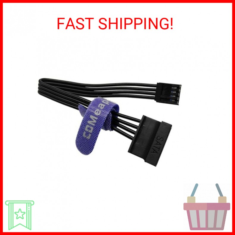 COMeap (2-Pack) 3.5" Floppy Drive FDD 4 Pin to SATA Hard Drive Power Adapter Cab