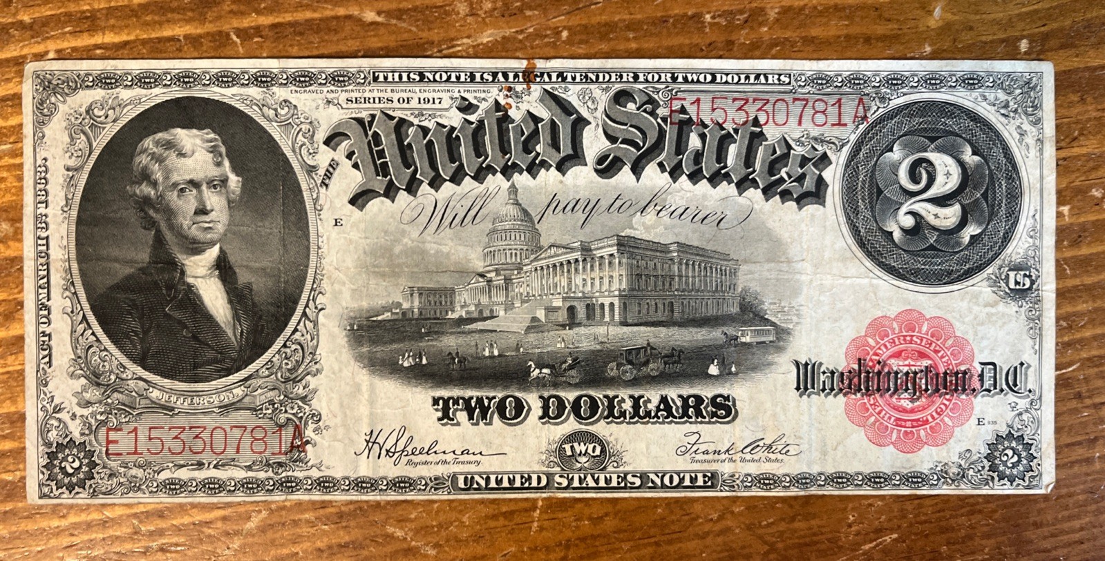 1917 $2 Legal Tender Fr 60