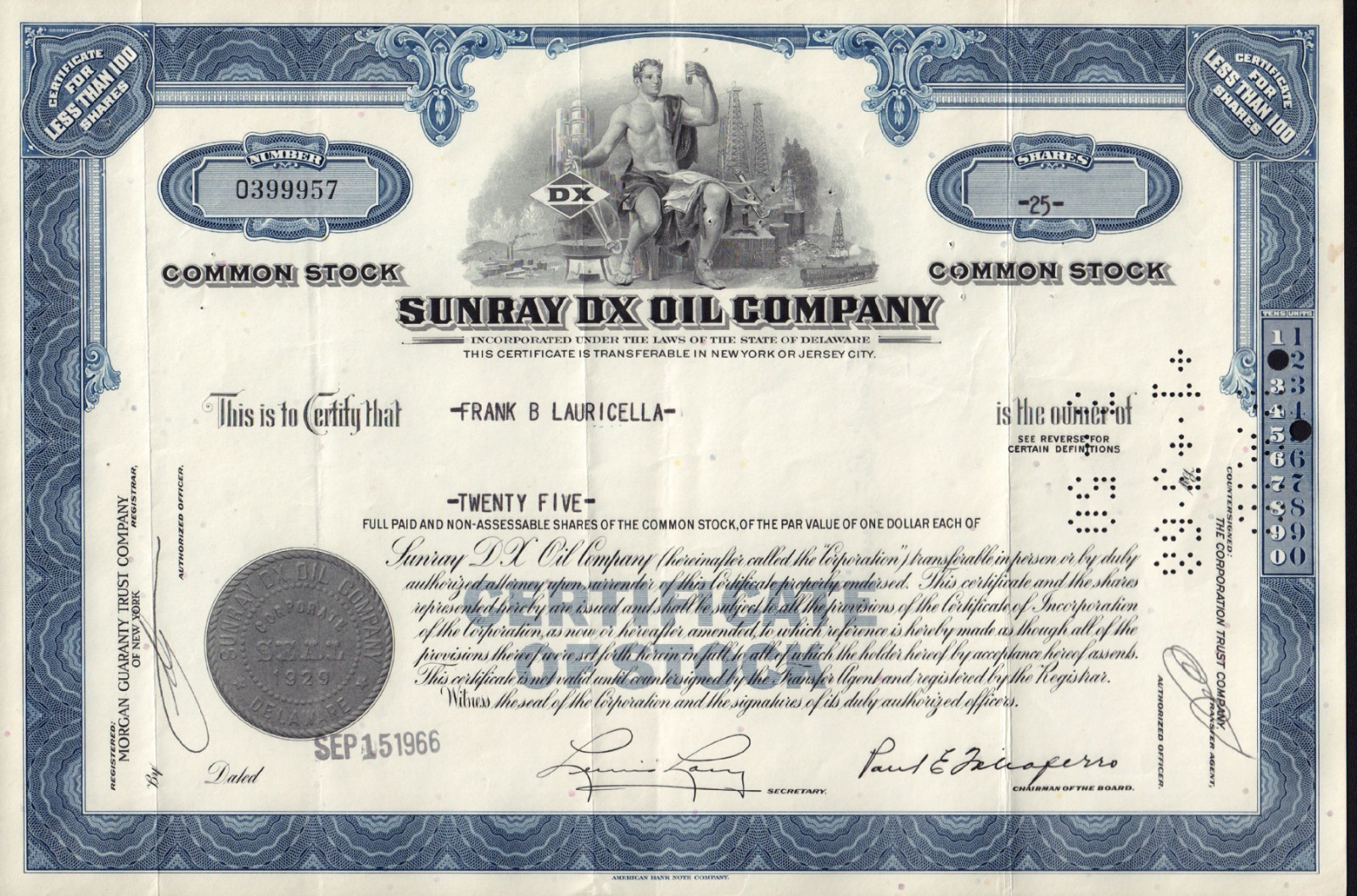 SUNRAY DX OIL COMPANY    ( Sunoco  /  Energy Partners Dallas)