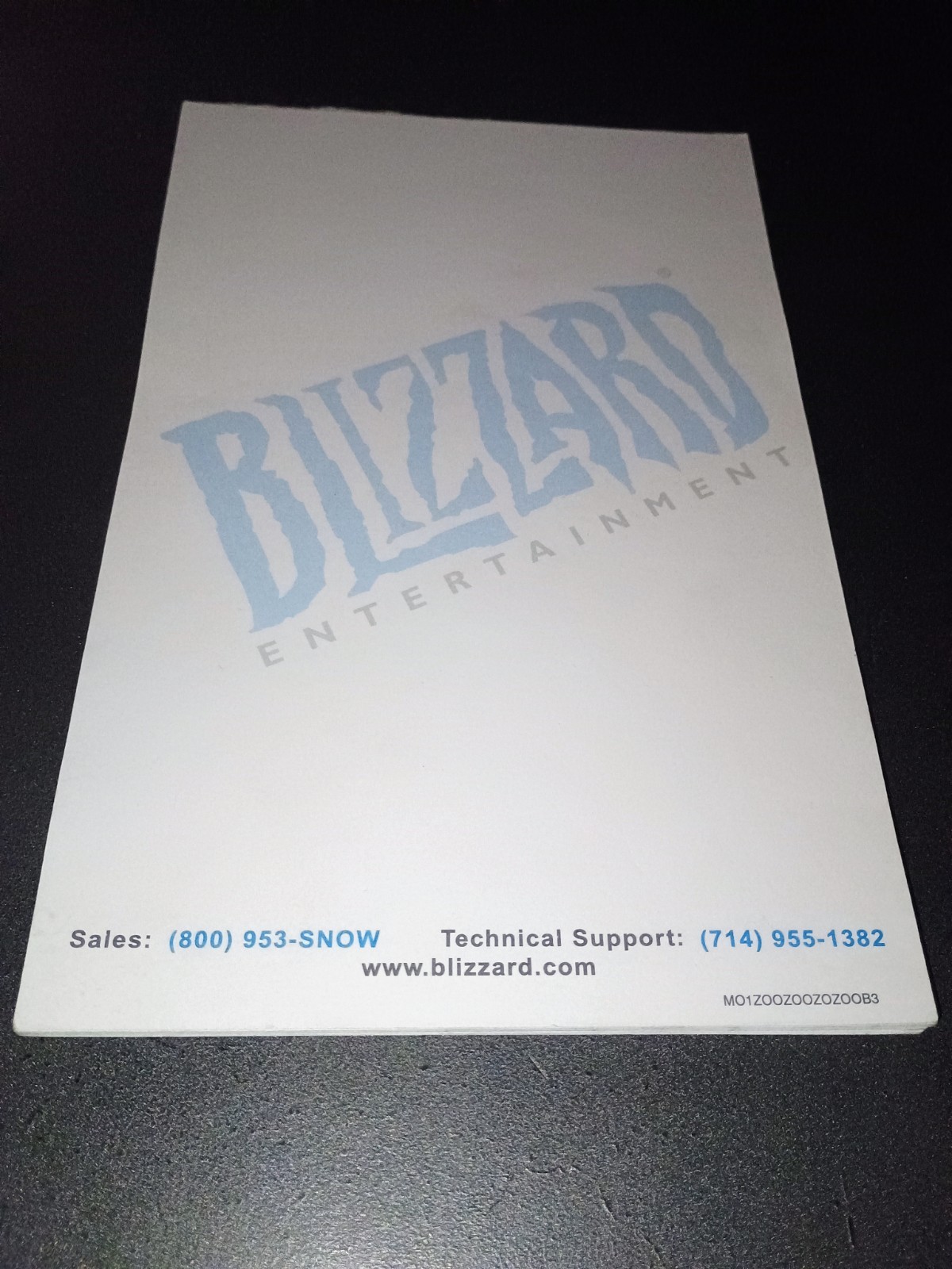 Blizzard Entertainment Notepad Note Paper Promotional Video Game Advertising 