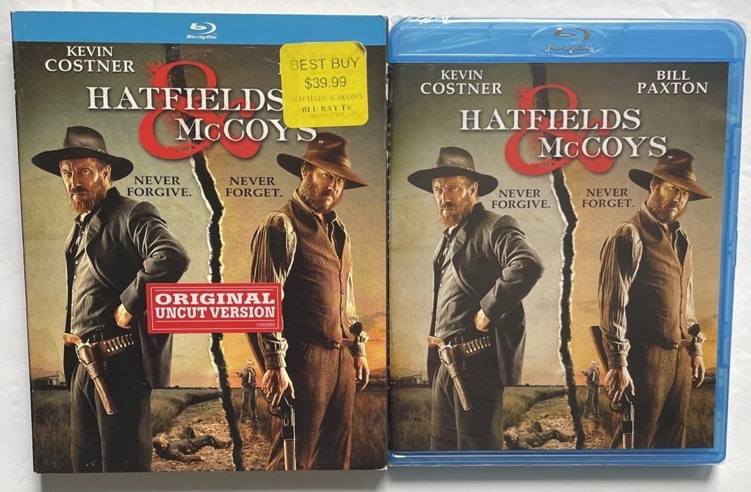 HATFIELDS & MCCOYS Original Uncut Mini-Series KEVIN COSTNER W/ Slipcover BLU-RAY