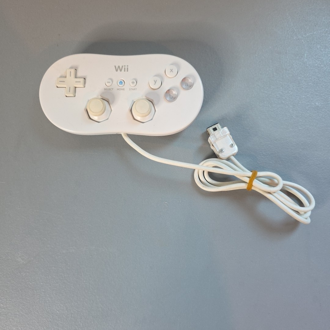 NINTENDO Official OEM Authentic Wii Controller Classic White RVL-005 Works