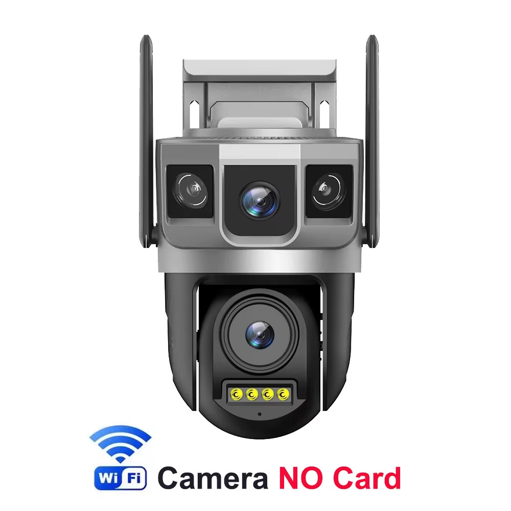 4G-SIM IP Camera Wifi 12MP 6K Dual Lens Triple Screens Smart Network Wireless Mo