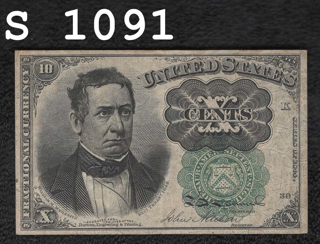 "Fifth Issue" FR#1264 .10 Cent Fractional Note "AU"