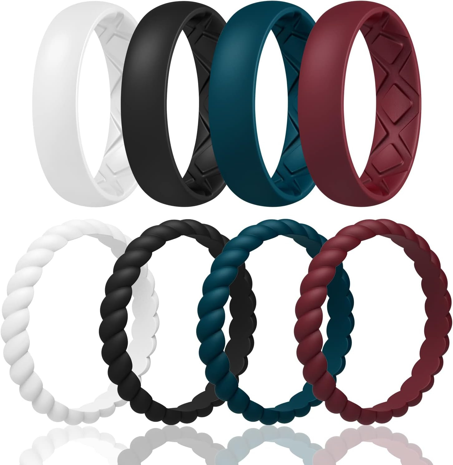 Women'S Bridal Rings Sets, Inner Arc Ergonomic Breathable Design Silicone Rubber