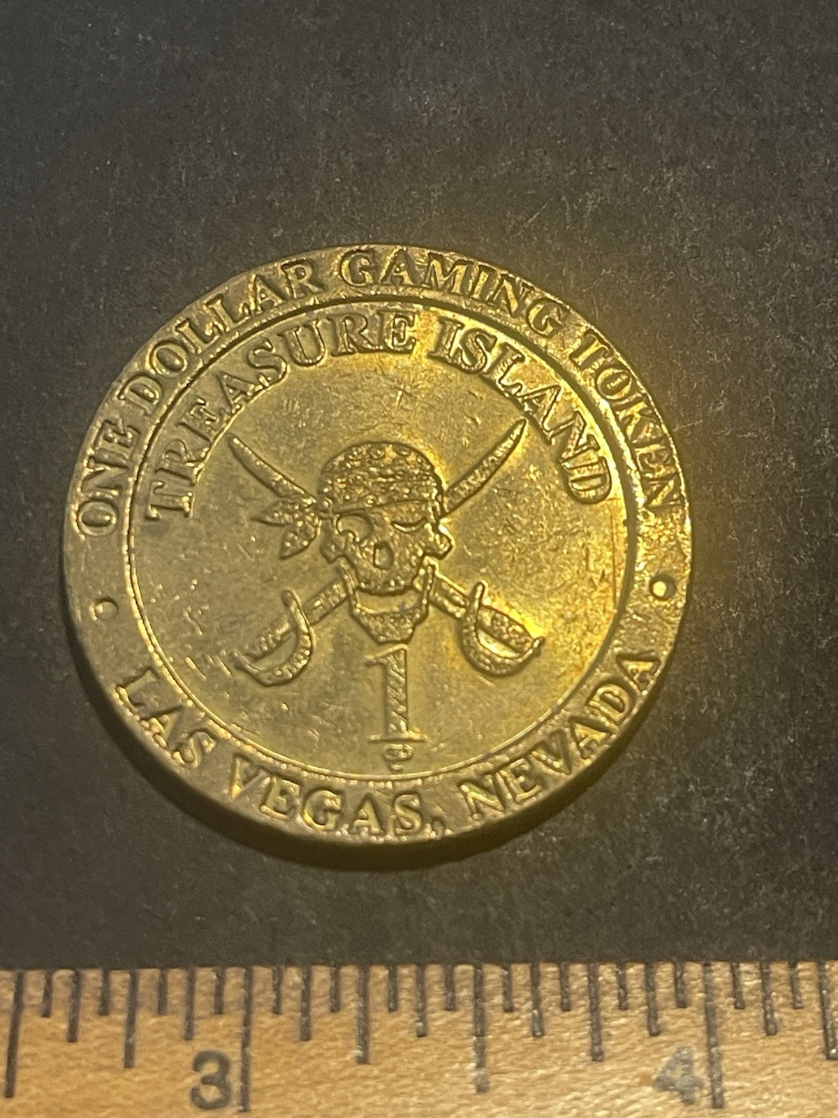 Treasure Island Casino  - Las Vegas Nevada 1 Dollar  Gaming Token T596