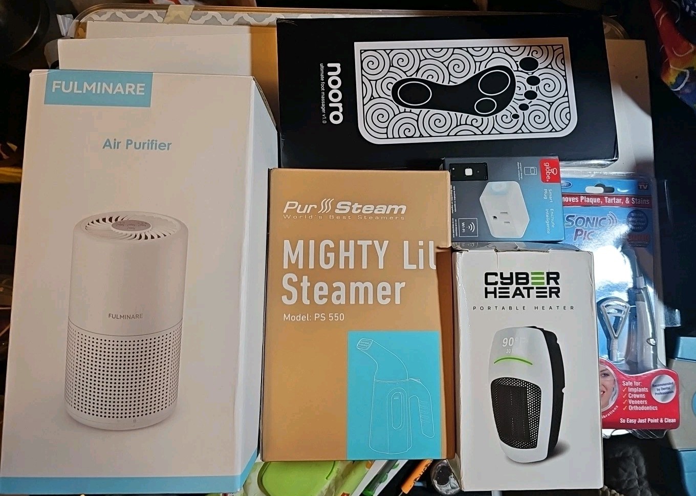 Misc Lot Electronics NEW Heater Air Purifier Steamer Smartplug Foot Massager 