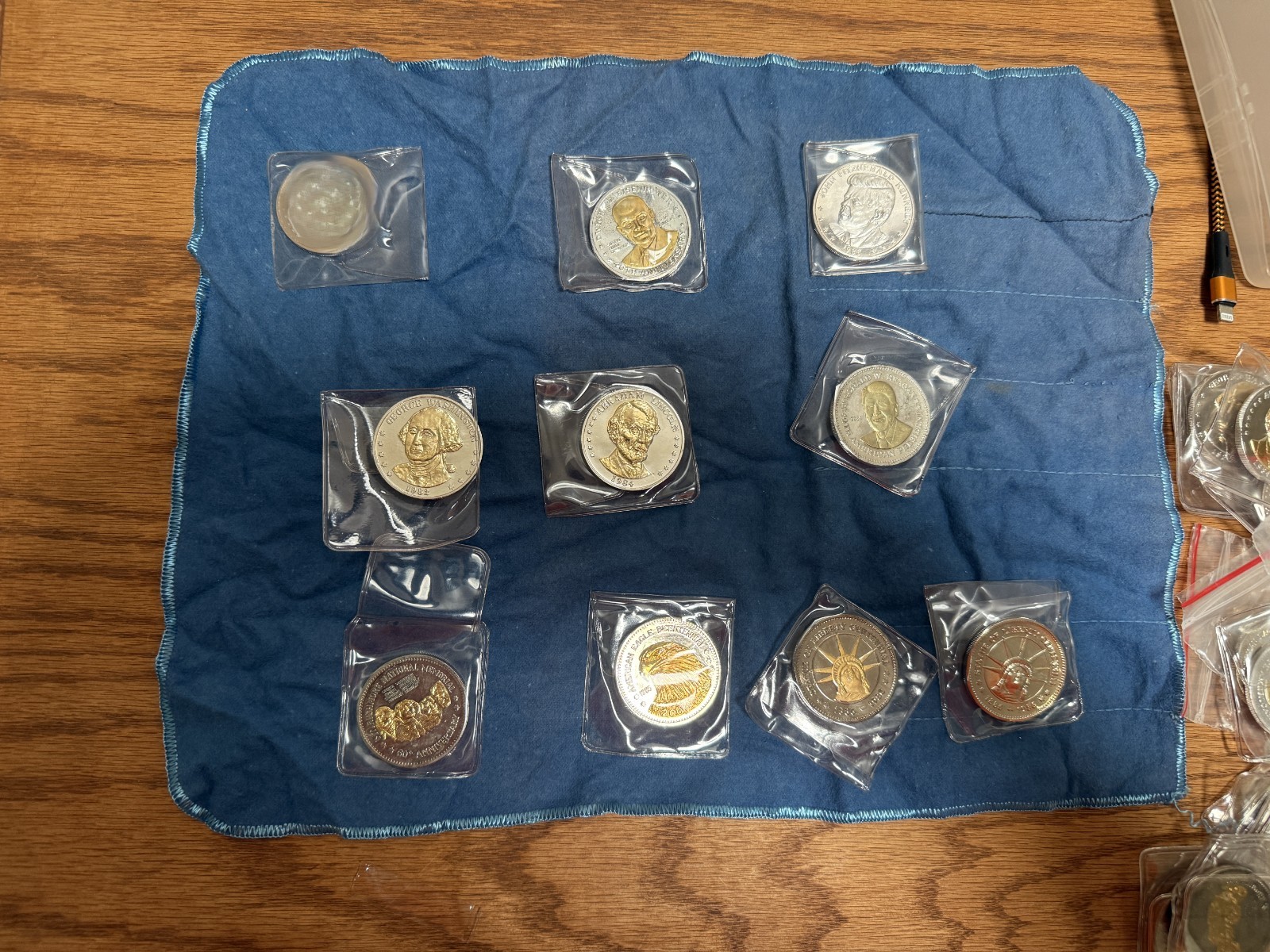 Commemorative Coins, US Historical Dates, Gold and Silver plated