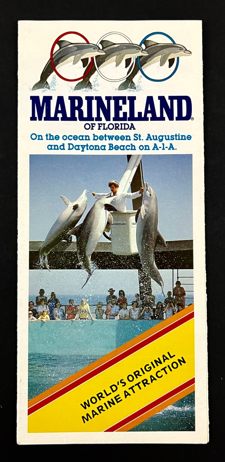 1978 Florida Marineland Marine Life Dolphins Show Park Vintage Travel Brochure
