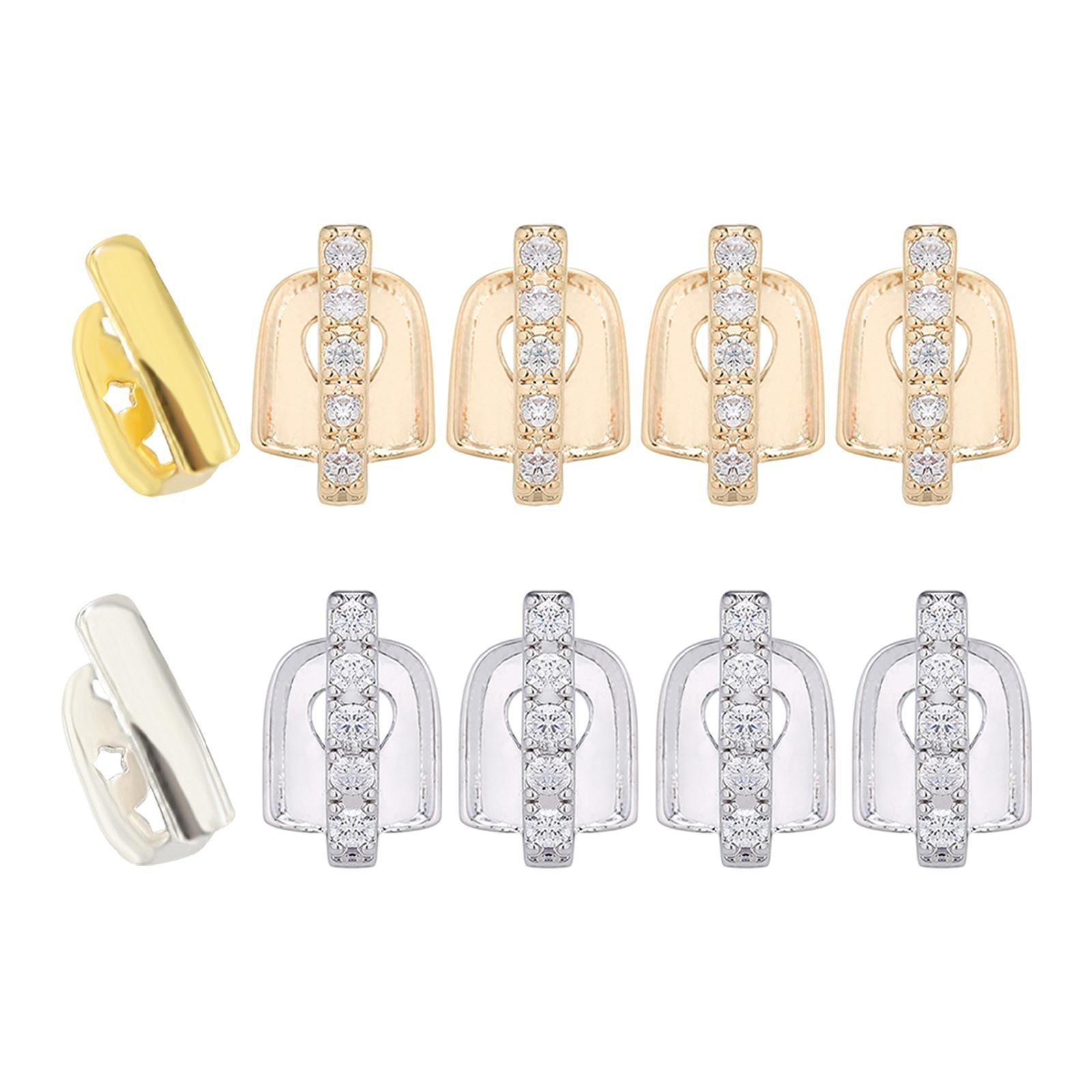 5Pcs Teeth Grillz Rapper Costume Mouth Grillz Halloween Photography Prop Fashion