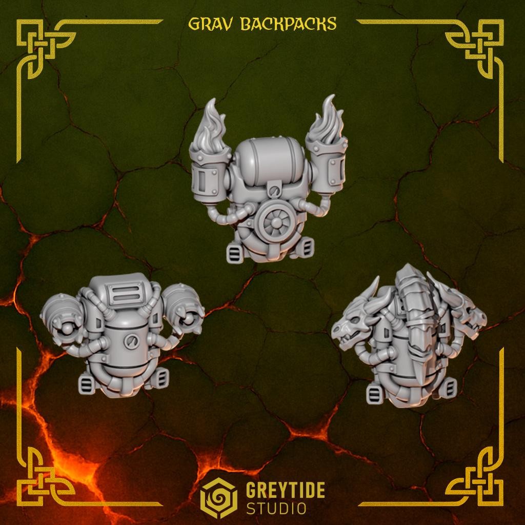 Grav Backpacks x10 | Fire Drakes | GreyTide Studios
