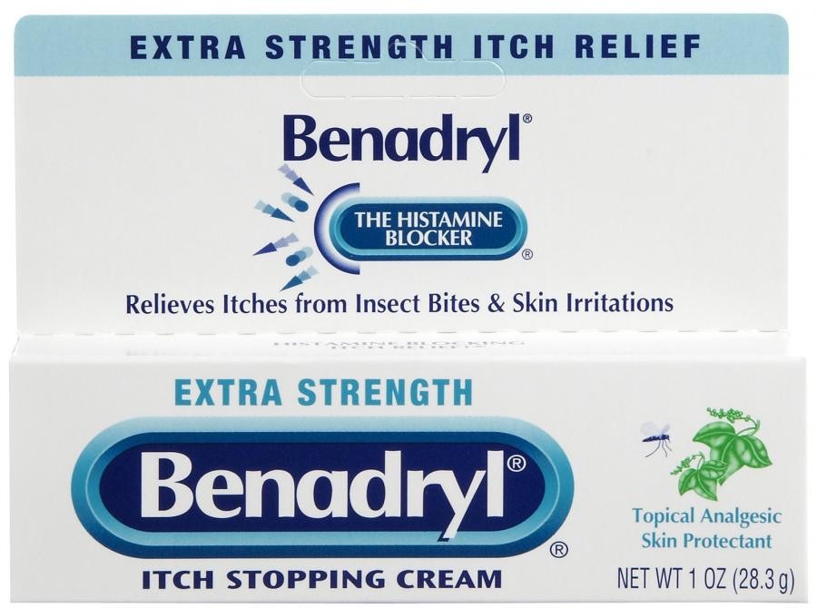 Benadryl Itch Relief Cream 2% - 0.1% Diphenhydramine HCl/Zinc Acetate 1 oz.