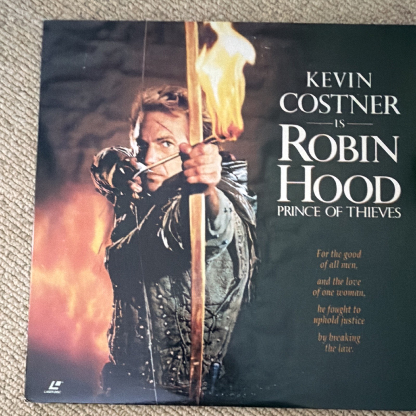 Robin Hood: Prince of Thieves LaserDisc Widescreen Kevin Costner Kevin Reynolds