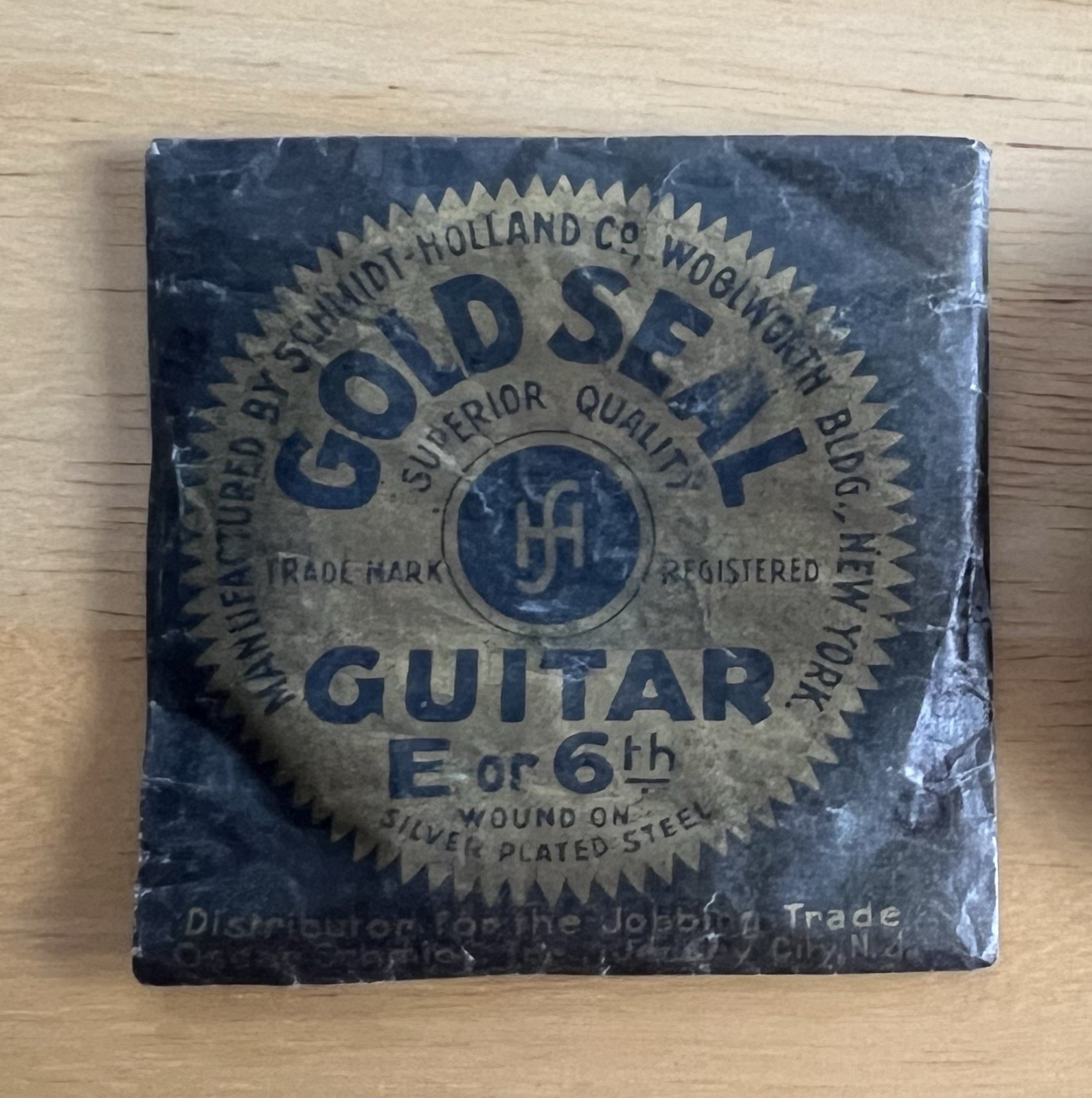 Vintage Gold Seal guitar string package Gold Seal Schmidt-Holland Co.
