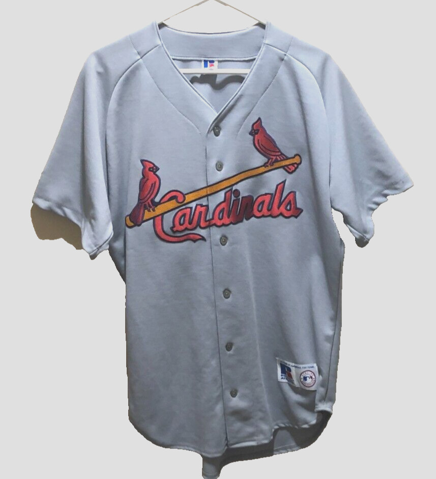 St. Louis Cardinals MLB Vintage 90s Russell Athletic Sewn Gray Jersey L