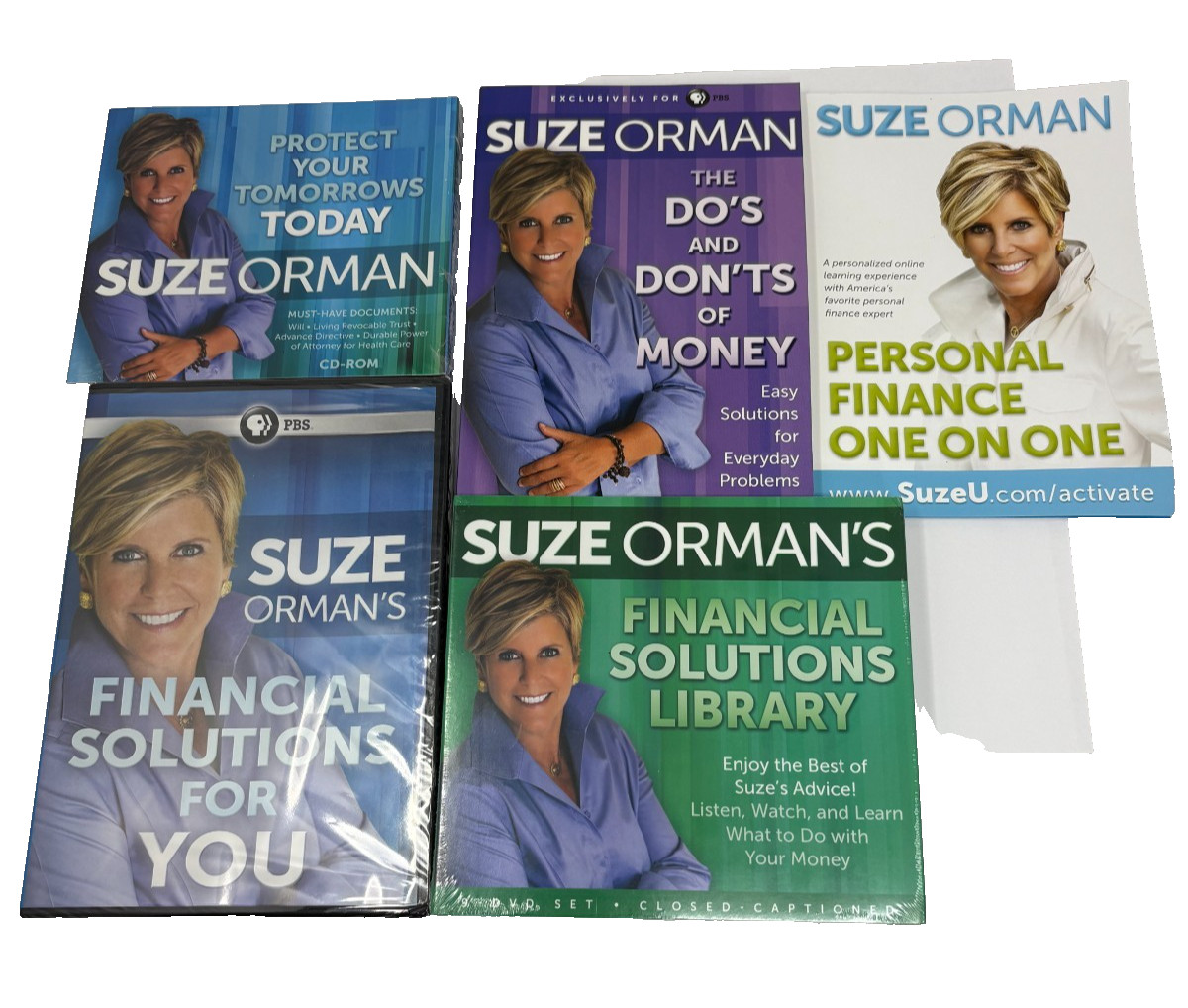 Suze Orman Financial Solutions Library DVD/CD Book Personal Finances New Sealed