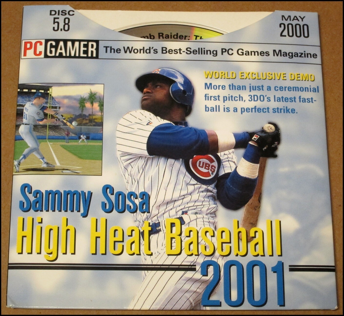 2001 Sammy Sosa High Heat Baseball PC Gamer Demo CD-ROM Game Chicago Cubs MLB